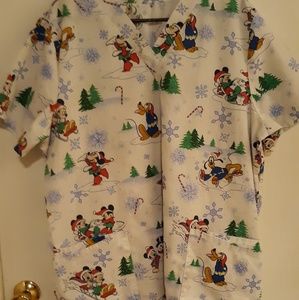 Cute Christmas scrub top